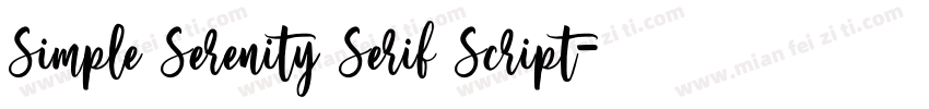 Simple Serenity Serif Script字体转换